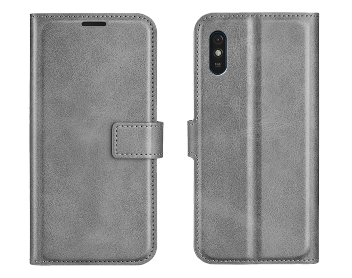 Grey wallet case with card slots for Senifone S1